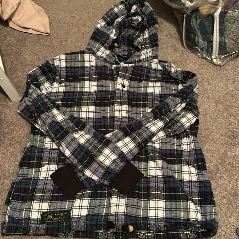 Authentic Vermont Flannel Co Flannel Sweatshirt Hybrid